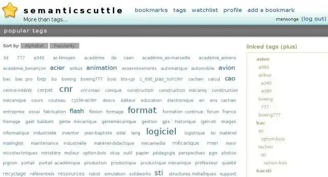 Mag-download ng web tool o web app SemanticScuttle