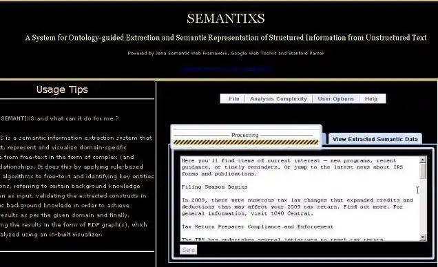 הורד כלי אינטרנט או אפליקציית אינטרנט SEMANTIXS