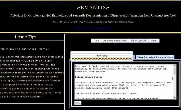 Unduh alat web atau aplikasi web SEMANTIXS