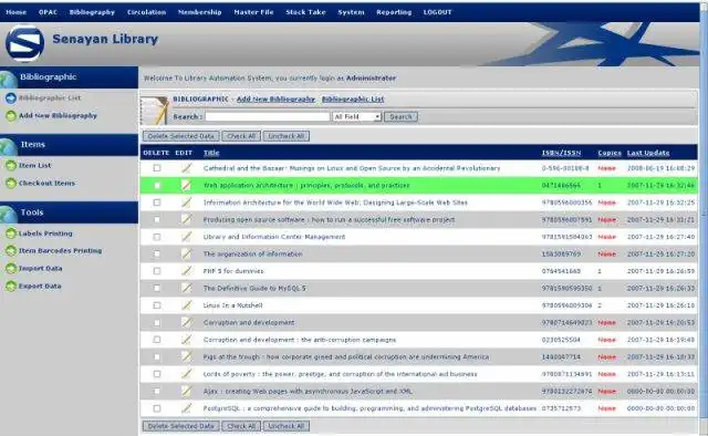 Download web tool or web app SENAYAN Library Automation