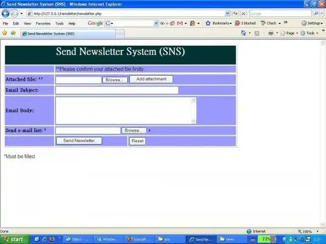 Download web tool or web app Send a lots Newsletter without database