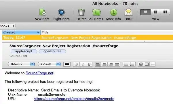 Download web tool or web app Send Emails to Evernote Notebook