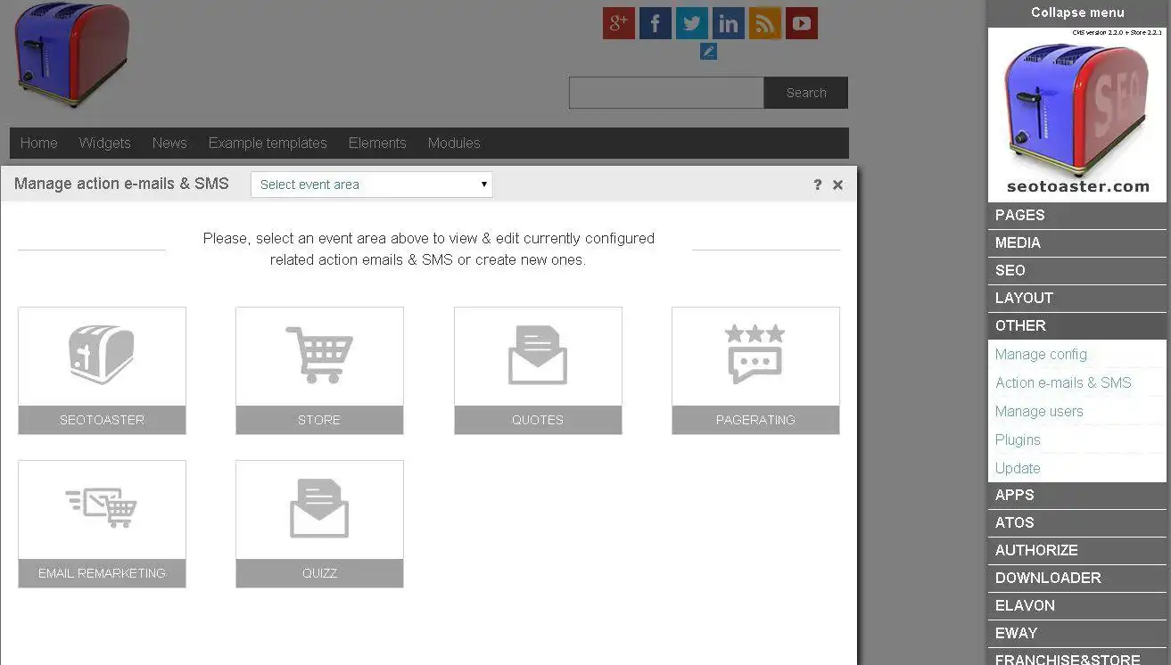 Download web tool or web app SeoToaster eCommerce Shopping Cart  CMS