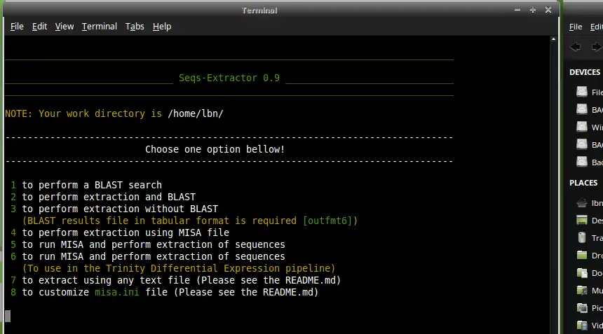 Download web tool or web app Seqs-Extractor