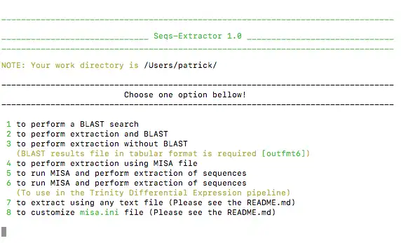 Download web tool or web app Seqs-Extractor