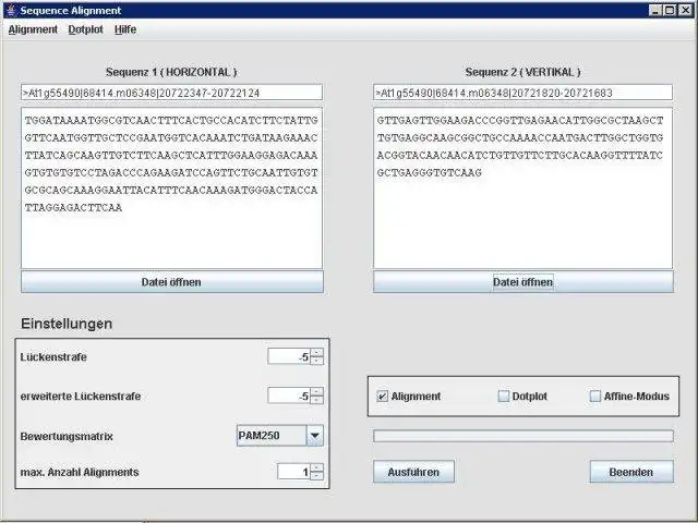 قم بتنزيل أداة الويب أو تطبيق الويب Sequence Alignment للتشغيل في Linux عبر الإنترنت