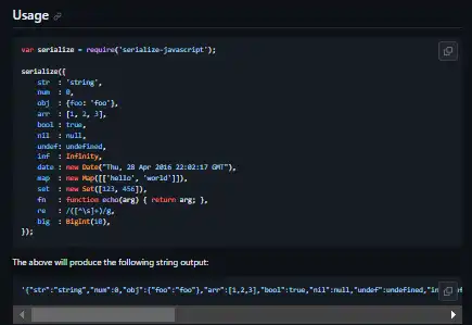 Download web tool or web app Serialize JavaScript