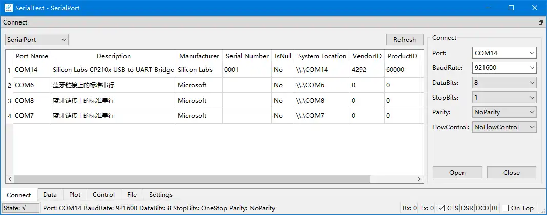 Download web tool or web app SerialTest