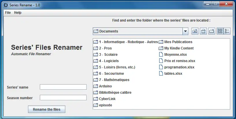 Download webtool of webapp-serieRenamer