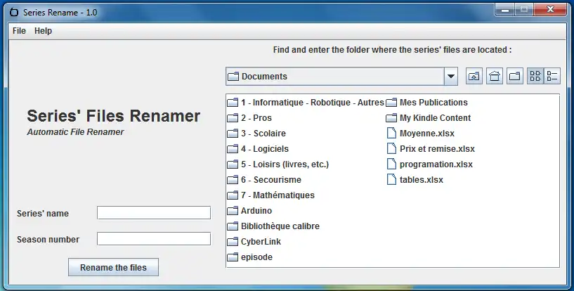 Download web tool or web app seriesRenamer
