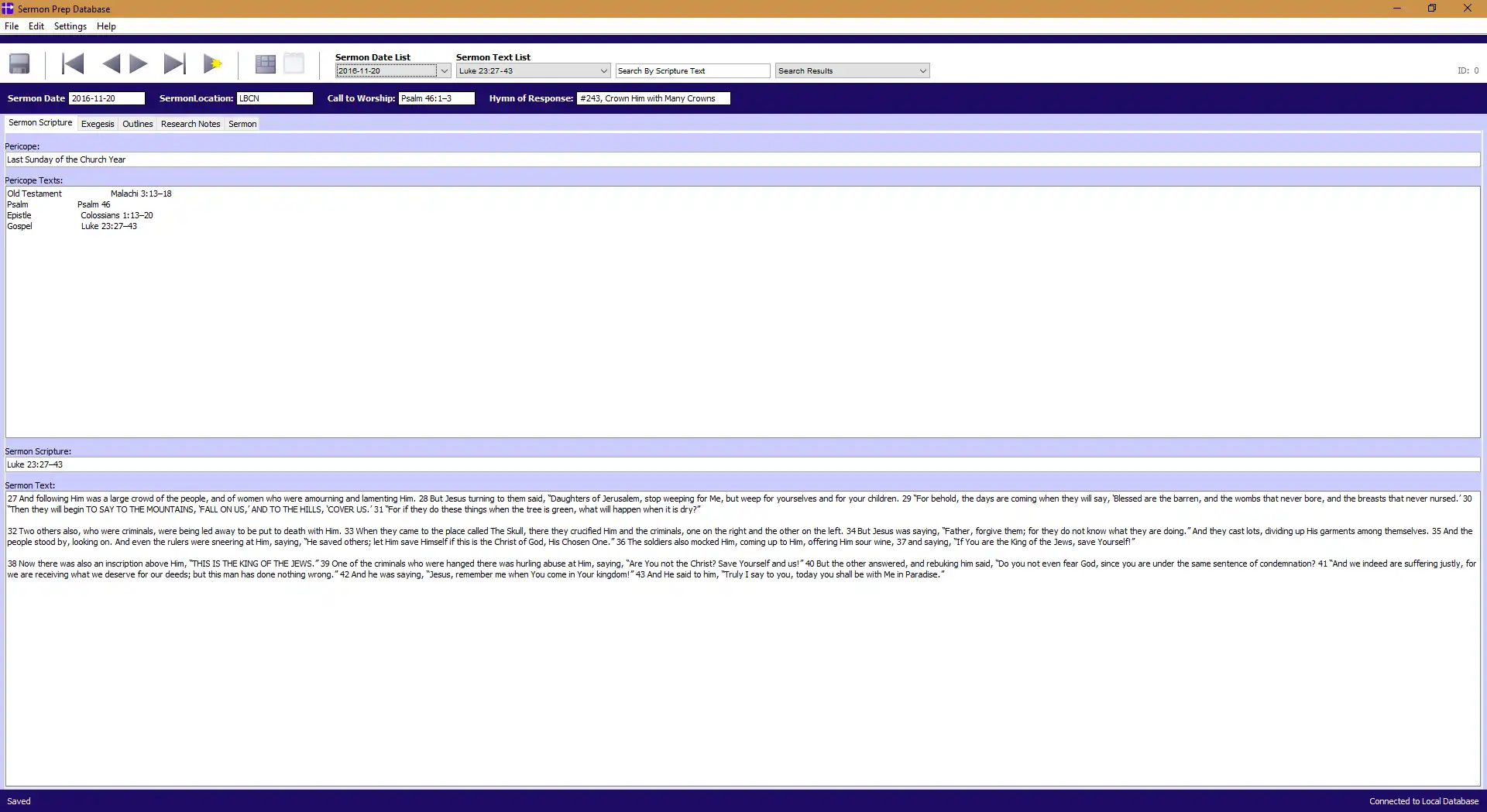 Laden Sie das Web-Tool oder die Web-App Sermon Prep Database herunter