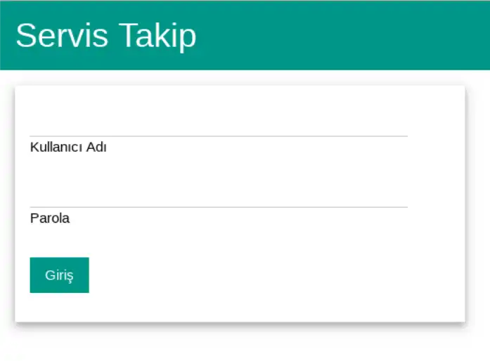 웹 도구 또는 웹 앱 다운로드 Servis Takip