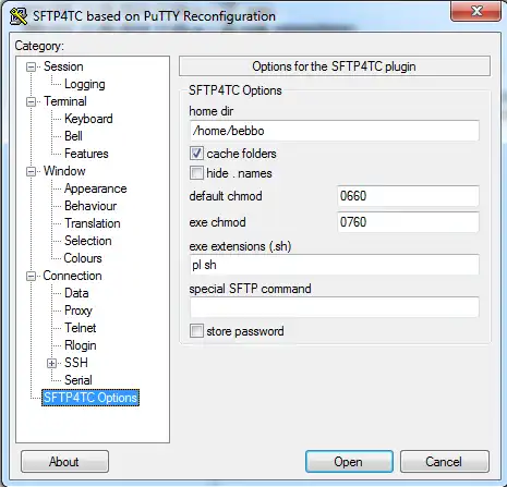 قم بتنزيل أداة الويب أو تطبيق الويب sftp4tc