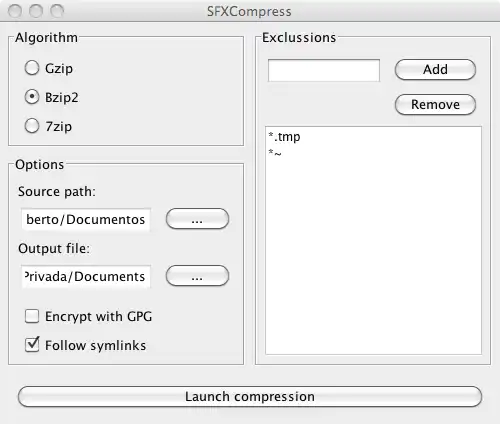 Download web tool or web app SFXCompress-gui