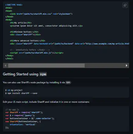 Download web tool or web app Shariff