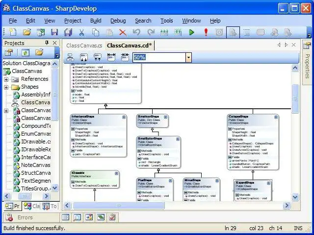 دانلود ابزار وب یا برنامه وب SharpDevelop Class Diagram