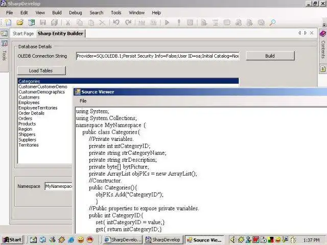 下载网络工具或网络应用程序 SharpEntityBuilder
