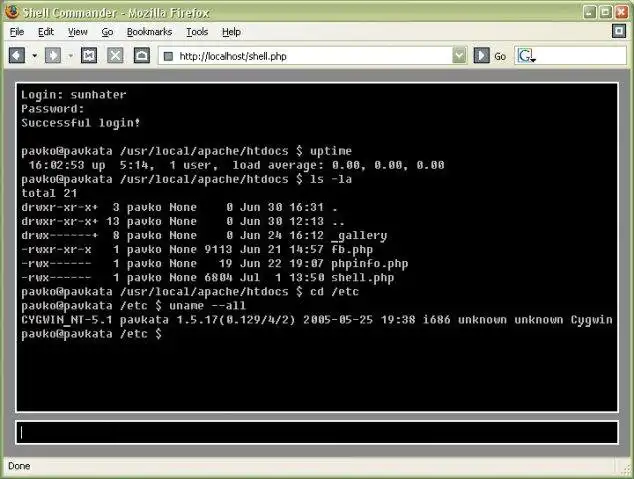 Download web tool or web app Shell Commander