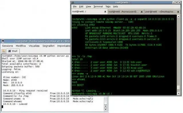 Download web tool or web app Shell over ICMP
