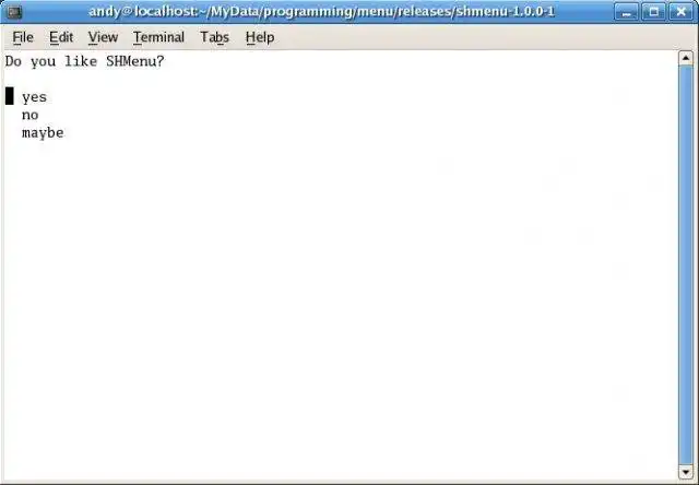 Download web tool or web app Shell Script Menu