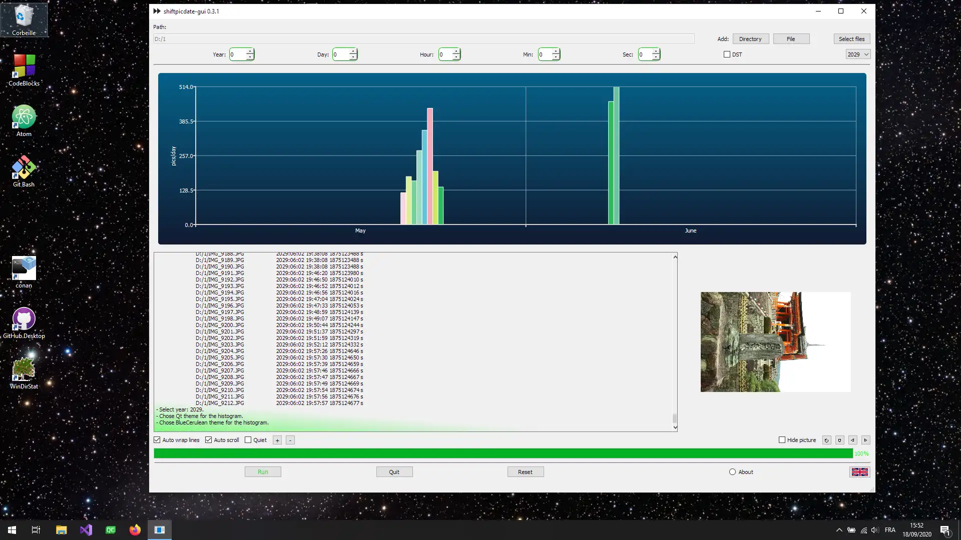 Web aracını veya web uygulamasını indirin shiftpicdate-gui