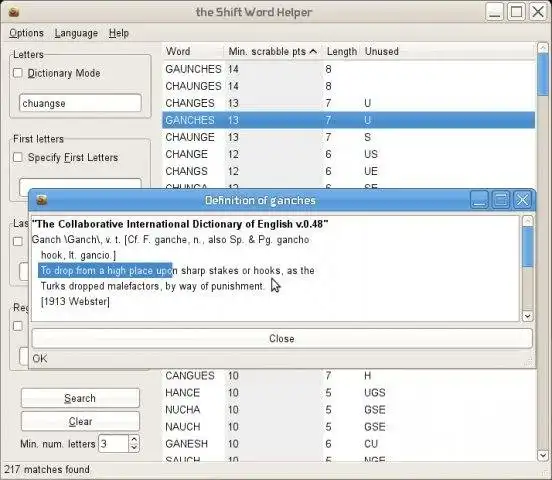 Download web tool or web app Shift Word Helper