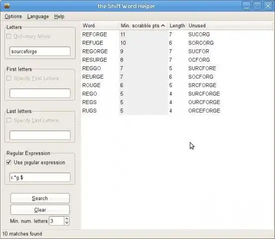 Mag-download ng web tool o web app Shift Word Helper