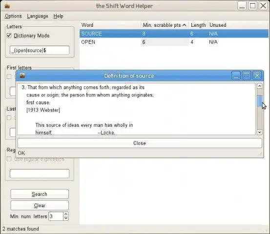 Download webtool of webapp Shift Word Helper