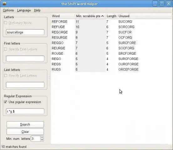 Завантажте веб-інструмент або веб-програму Shift Word Helper для роботи в Linux онлайн