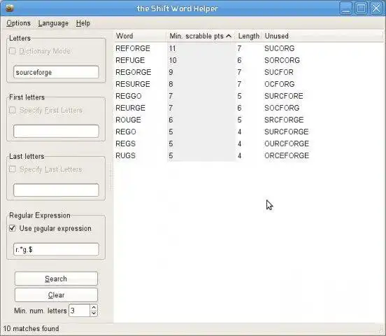 Scarica lo strumento Web o l'app Web Shift Word Helper per l'esecuzione in Linux online