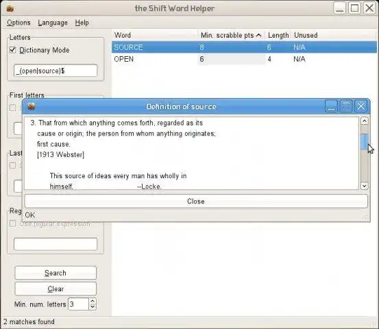 Pobierz narzędzie internetowe lub aplikację internetową Shift Word Helper, aby działać w systemie Linux online