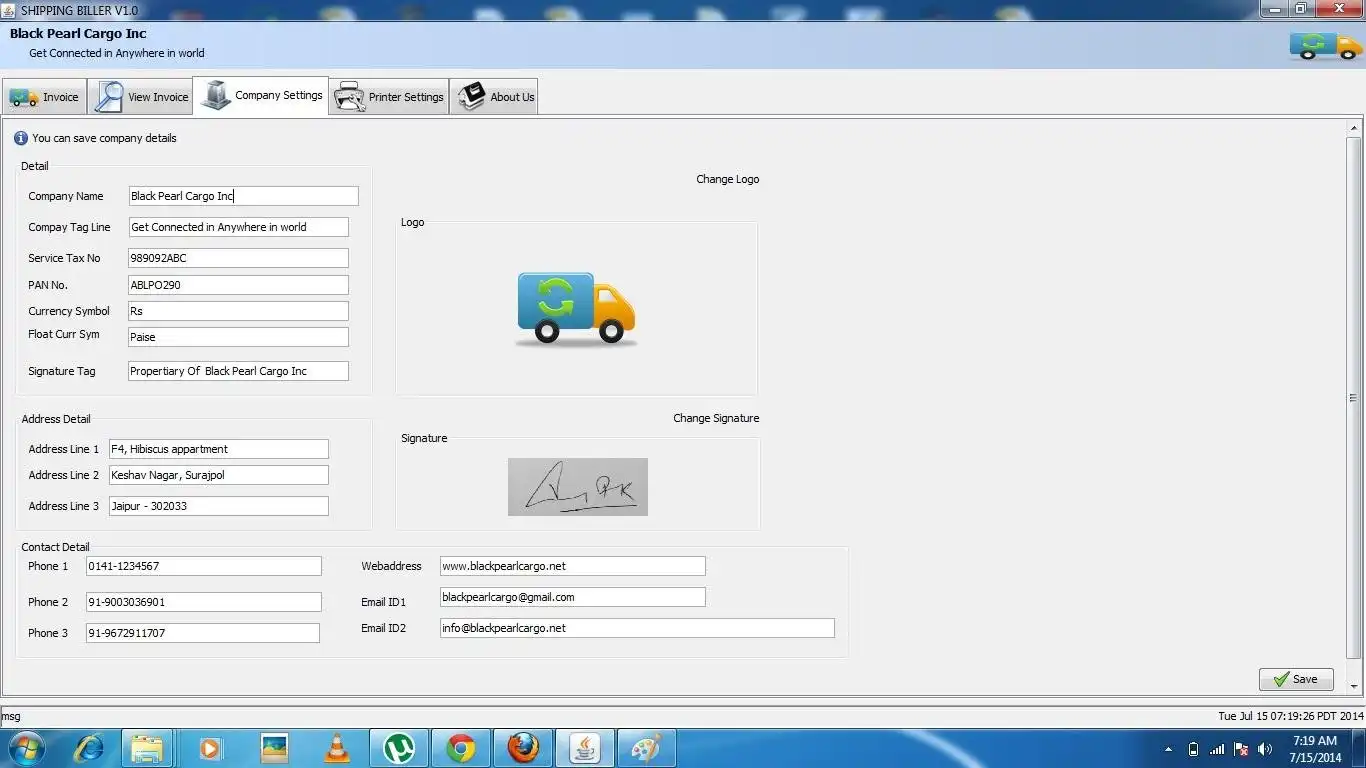 Download web tool or web app Shipping Biller