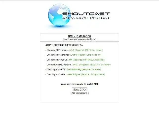 下载网络工具或网络应用程序 SHOUTcast 管理界面