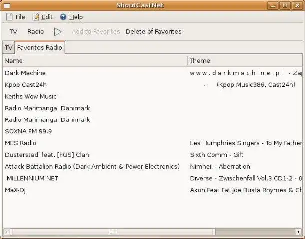 Download web tool or web app ShoutCastNet