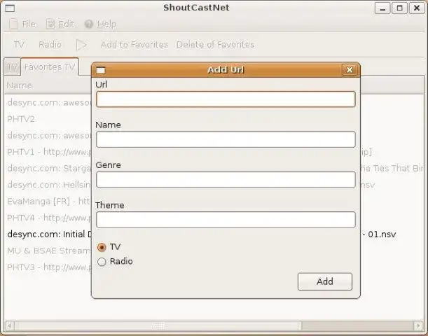 Download web tool or web app ShoutCastNet