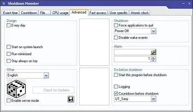 Download web tool or web app Shutdown Monster