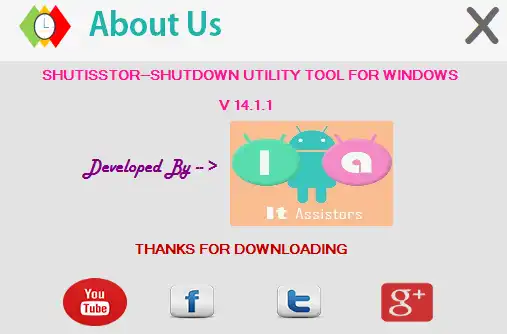 Download web tool or web app Shutisstor V 14.1.1