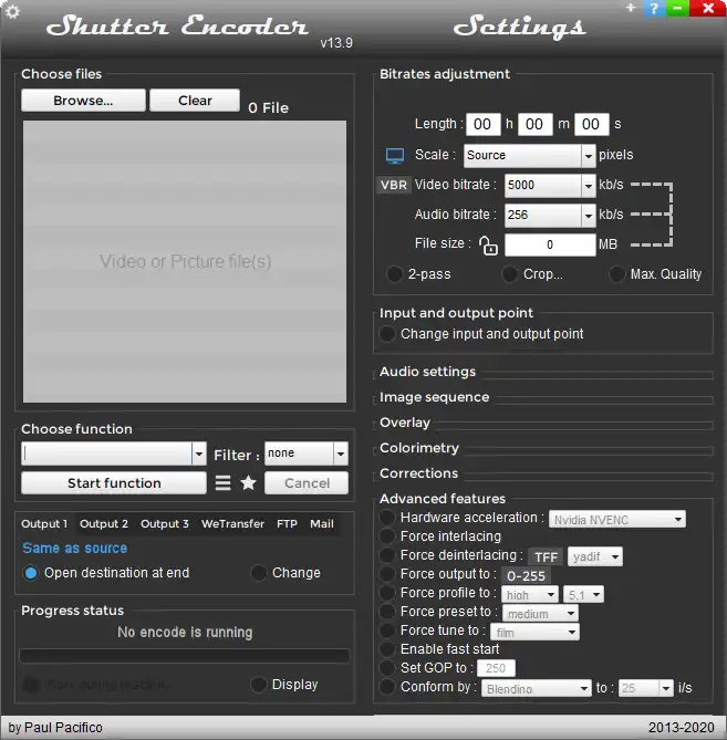 Scarica lo strumento Web o l'app Web Shutter Encoder