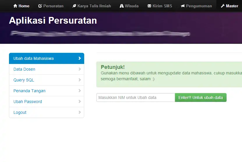 Unduh alat web atau aplikasi web SiAdmin