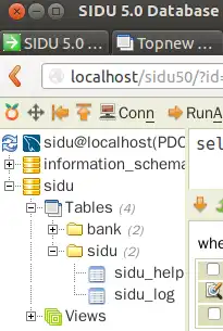 Download web tool or web app SIDU admin GUI : MySQL PostgreSQL SQLite