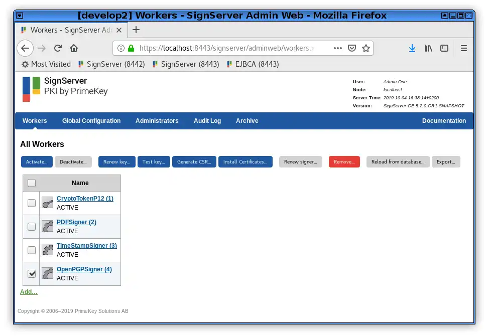 Download web tool or web app SignServer