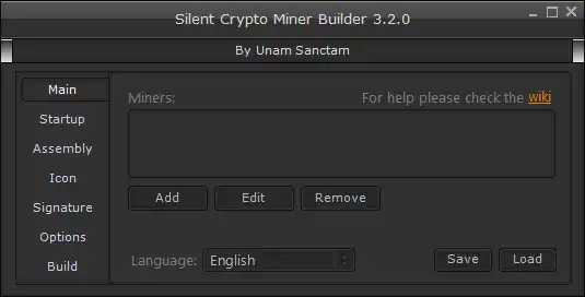 Загрузите веб-инструмент или веб-приложение Silent Crypto Miner Builder v3.2.0