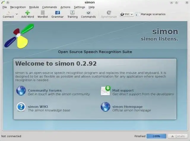 Unduh alat web atau aplikasi web simon