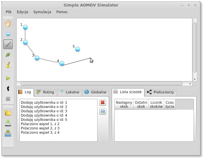 Laden Sie das Web-Tool oder die Web-App Simple AOMDV Protocol Simulator herunter