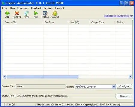 Download web tool or web app Simple Audiocodec