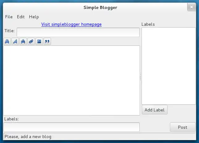 Download web tool or web app Simple Blogger
