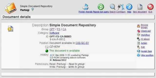 הורד כלי אינטרנט או אפליקציית אינטרנט Simple Document Repository