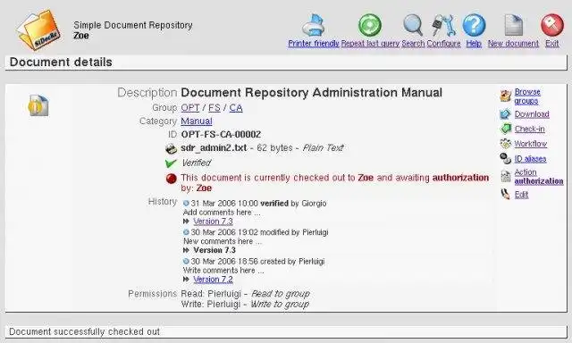 הורד כלי אינטרנט או אפליקציית אינטרנט Simple Document Repository