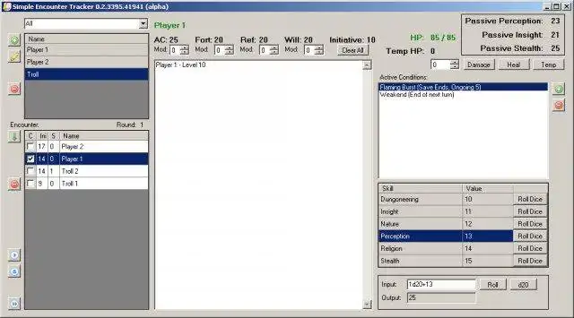 Download web tool or web app Simple Encounter Tracker to run in Windows online over Linux online
