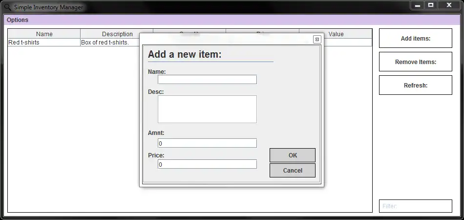 הורד כלי אינטרנט או אפליקציית אינטרנט Simple Inventory Manager